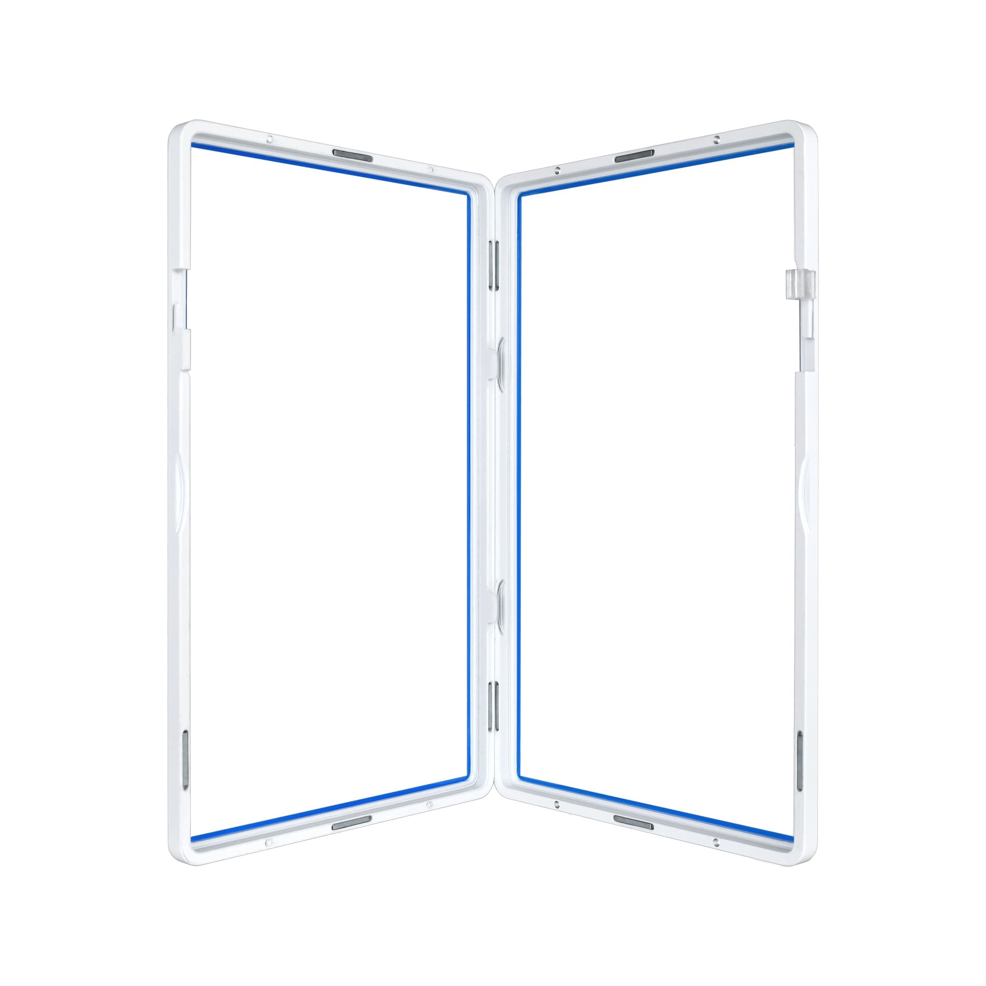 Color Glass Series Standard PSA Slabmags Case - Matte White With Blue Glass Border