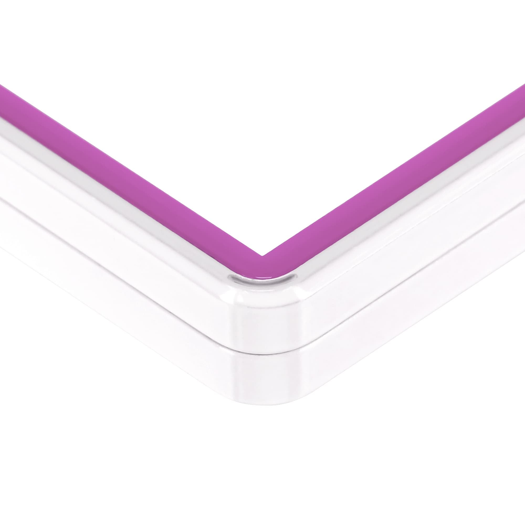 Color Glass Series Standard PSA Slabmags Case - Matte White With Pink Glass Border