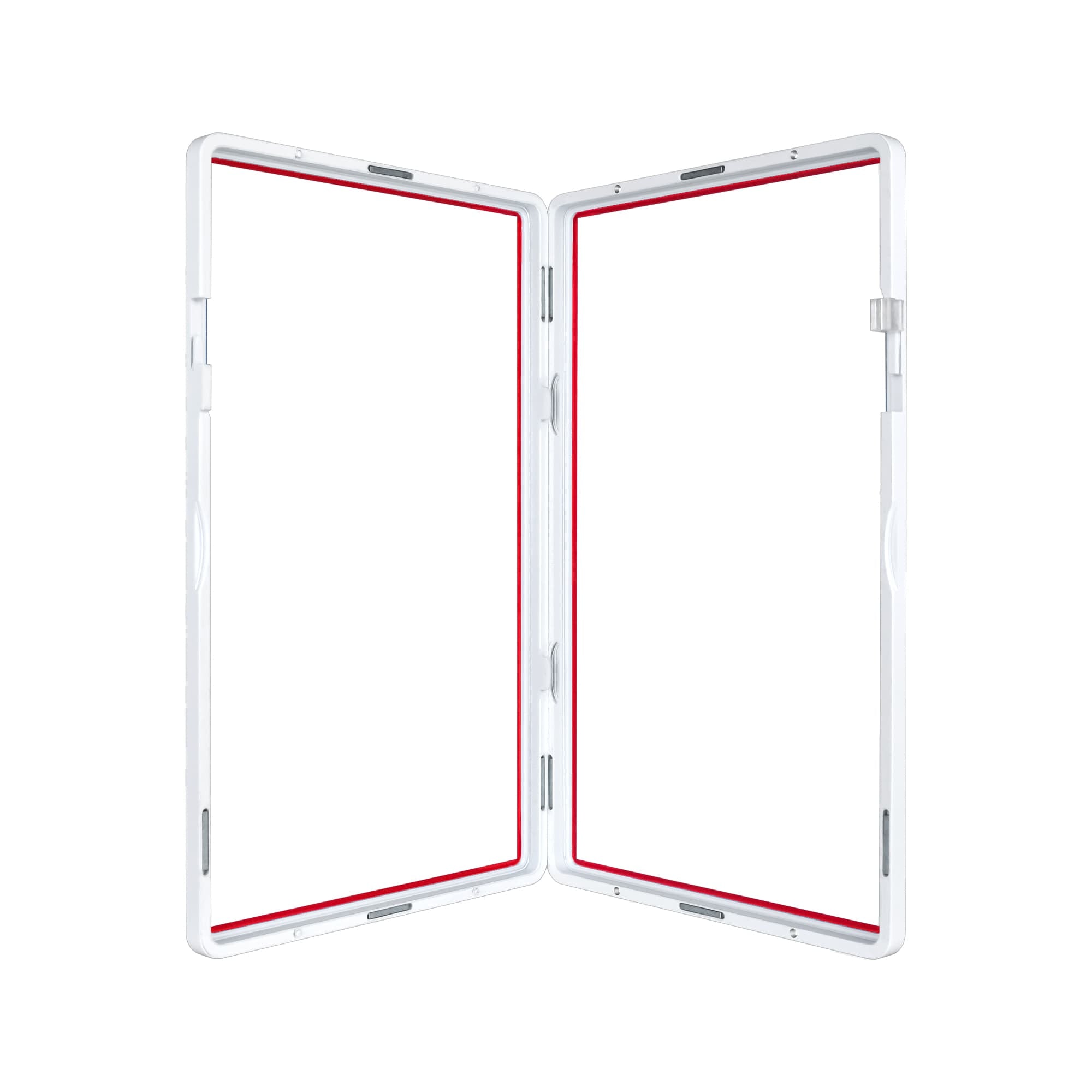 Color Glass Series Standard PSA Slabmags Case - Matte White With Red Glass Border