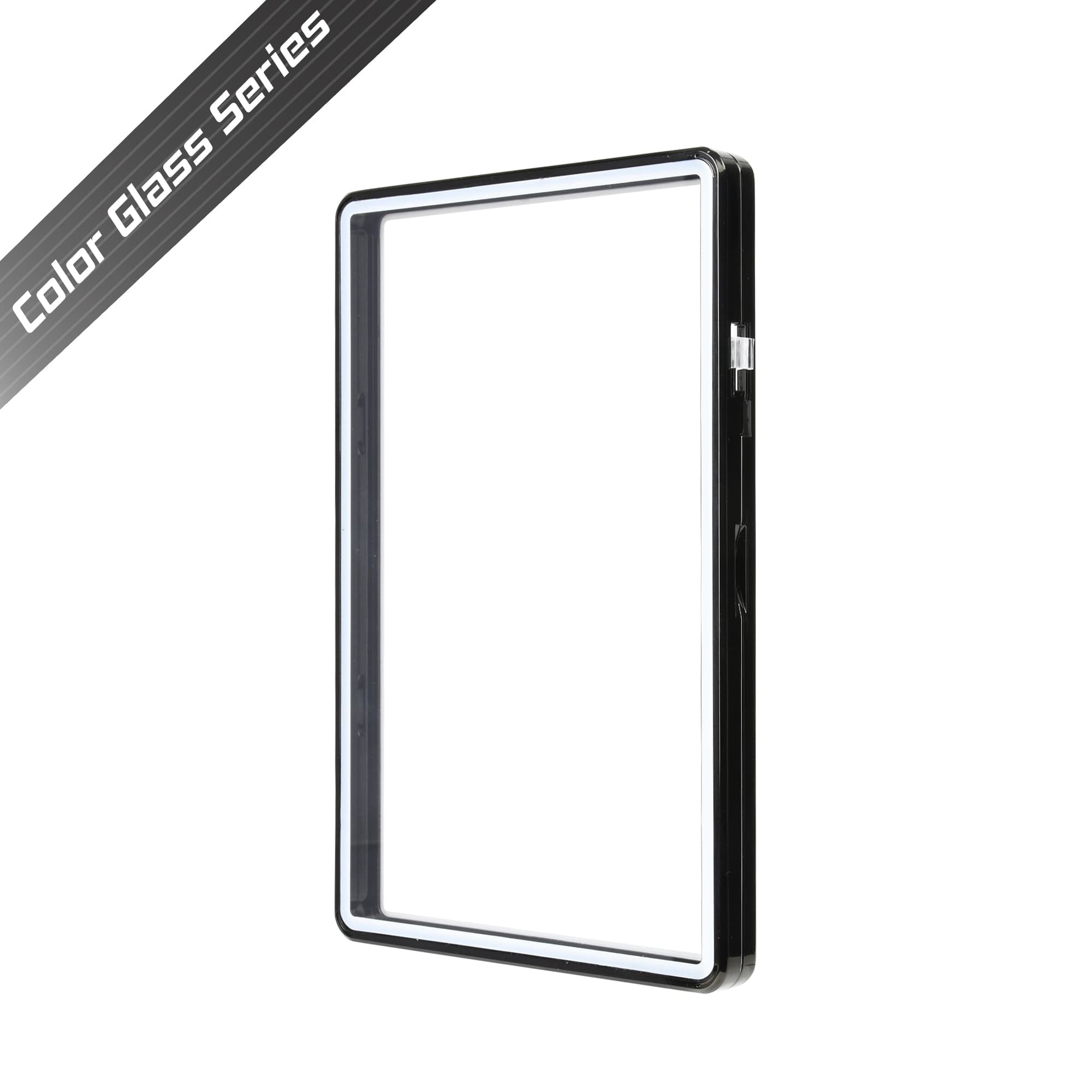 Standard SGC Slabmags Case - Metallic Black With White Glass Border