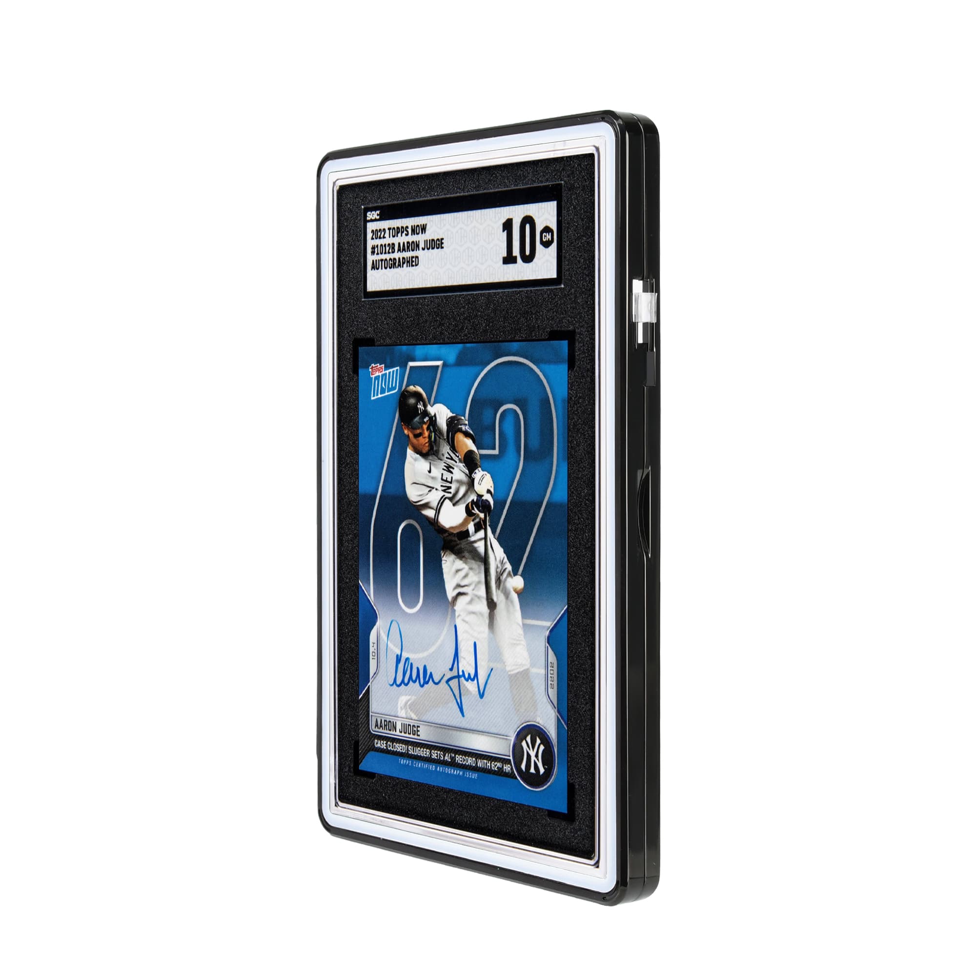 Standard SGC Slabmags Case - Metallic Black With White Glass Border