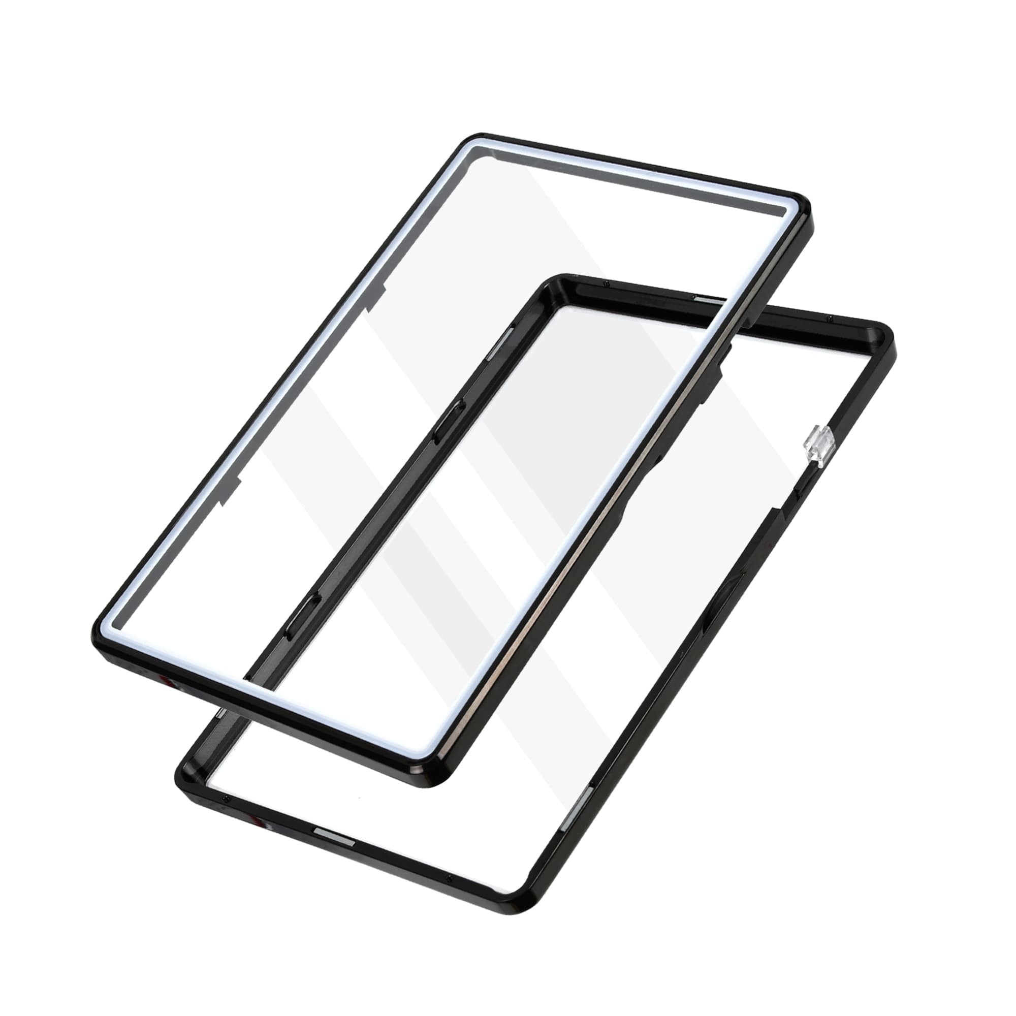 Standard SGC Slabmags Case - Metallic Black With White Glass Border