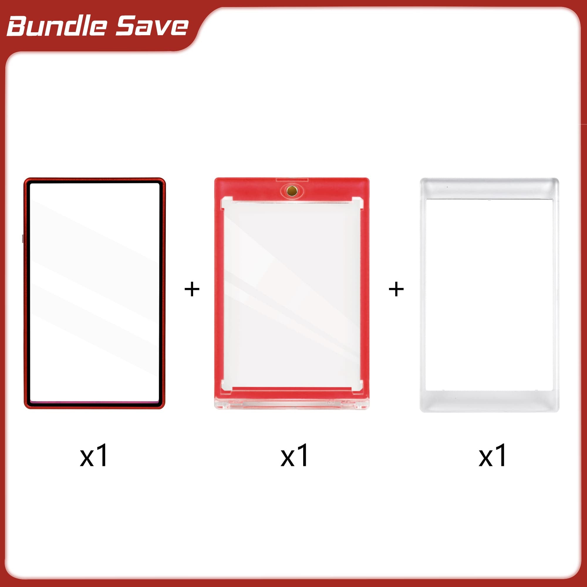 Raw Card Kit - (1) Standard PSA Red Slabmag + (1) 35pt Red Rizzmag + (1) Standard Clear Insert