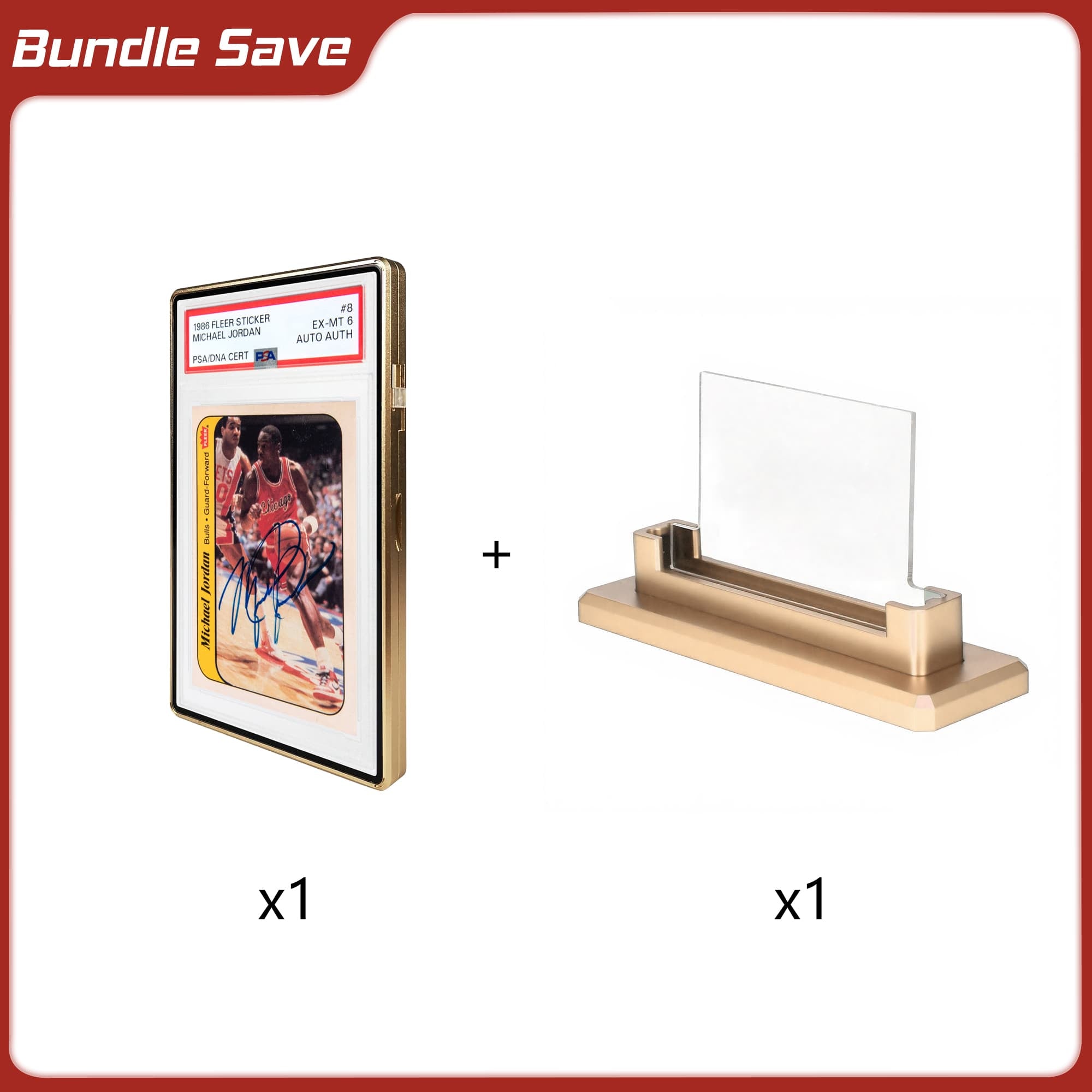 Matte Gold Standard PSA Slabmags® Stand + Case
