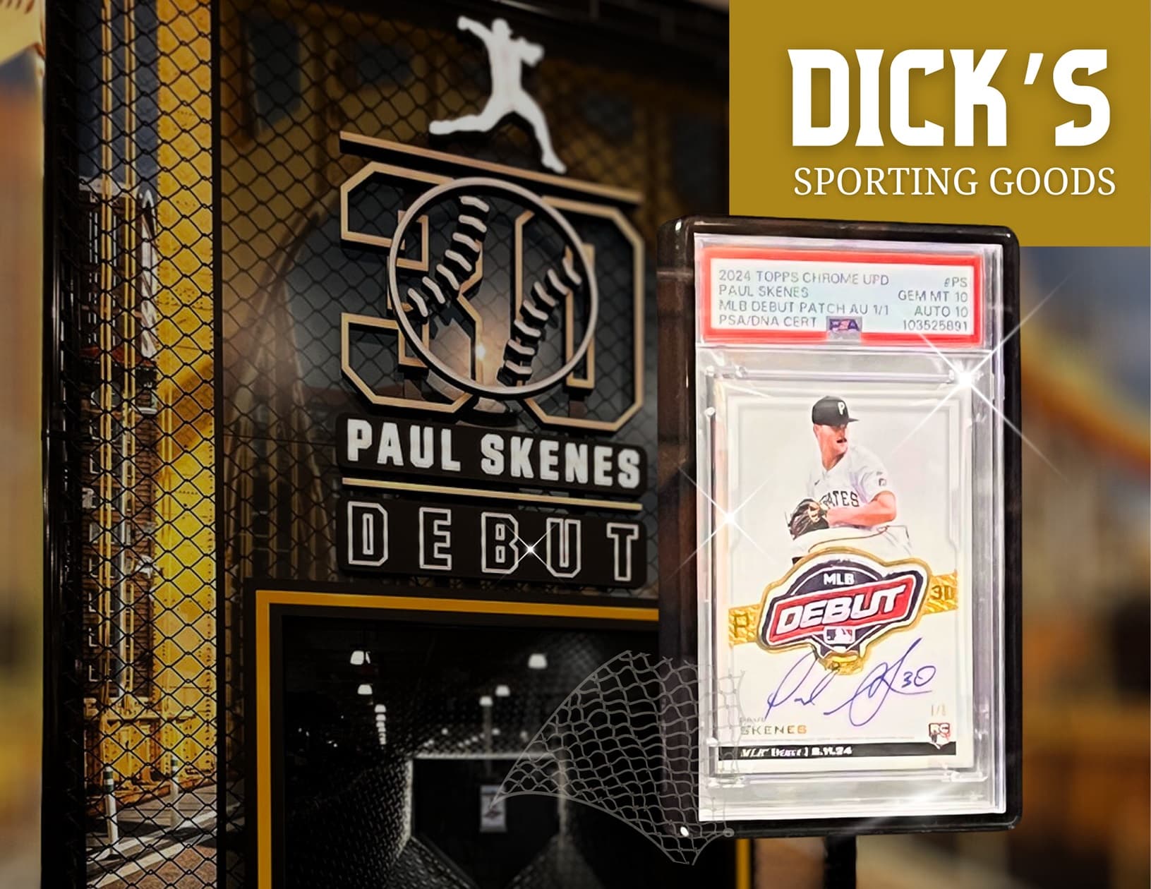 DICK'S Sporting Goods Unveils $1.11M Paul Skenes Rookie Card Display-P - Slabmags DICK'S Sporting Goods Unveils $1.11M Paul Skenes Rookie Card Display-P - Slabmags