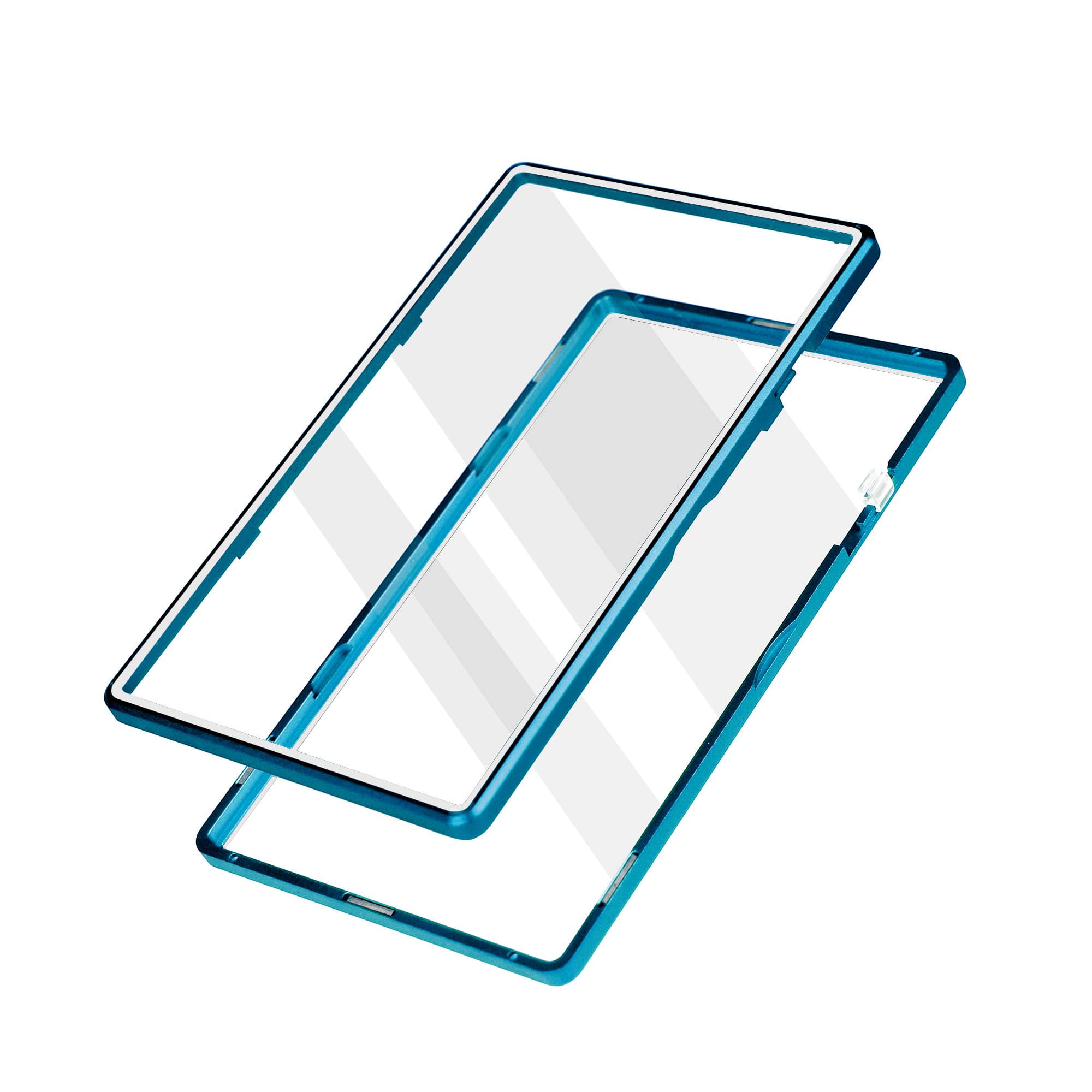 Color Glass Series Standard PSA Slabmags Case - Matte Aqua Blue With White Glass Border