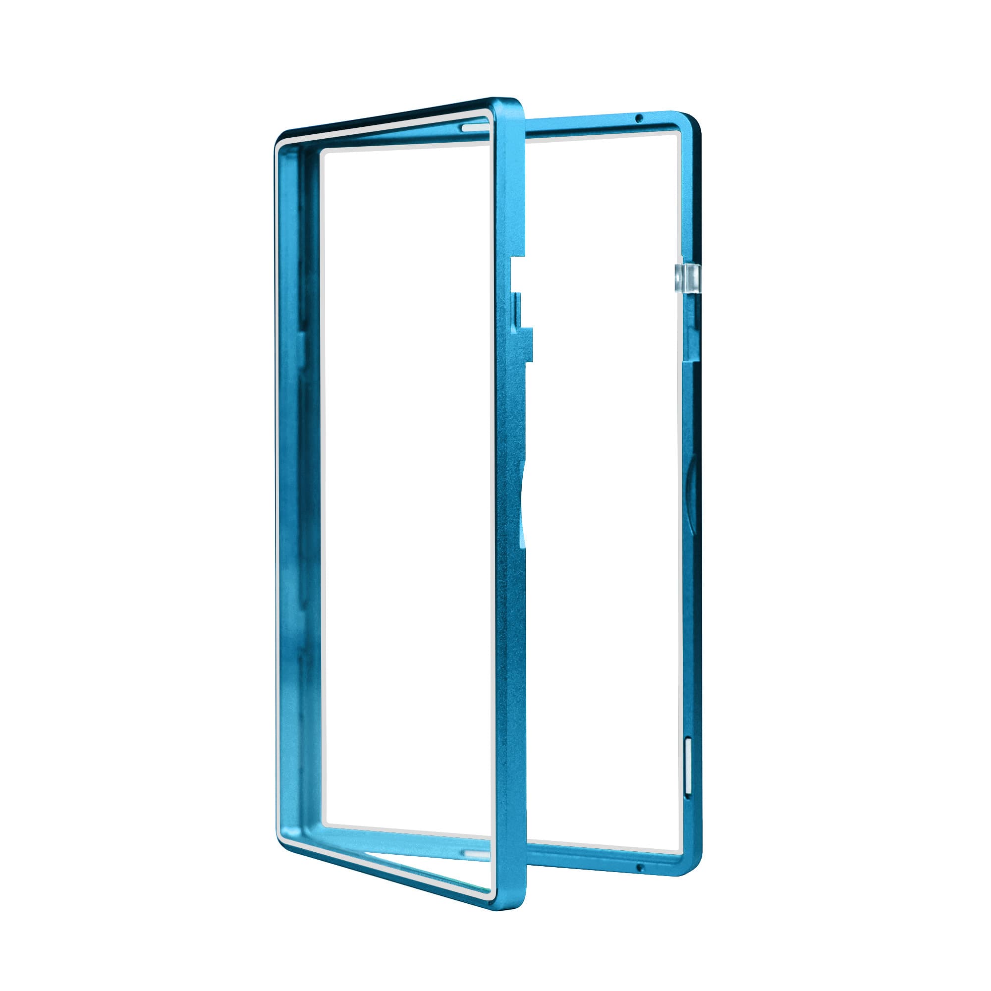 Color Glass Series Standard PSA Slabmags Case - Matte Aqua Blue With White Glass Border