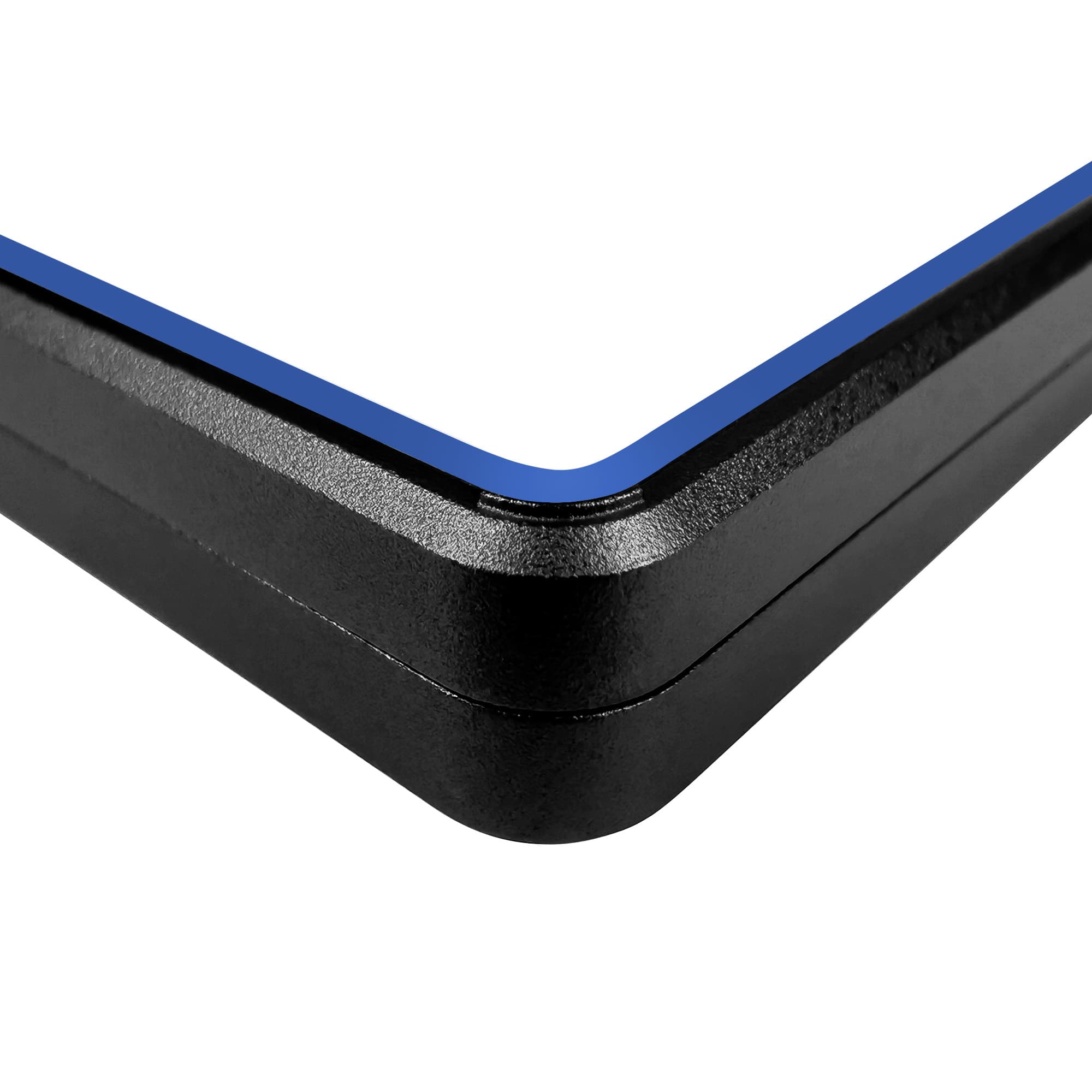 Color Glass Series Standard PSA Slabmags Case - Matte Black With Blue Glass Border