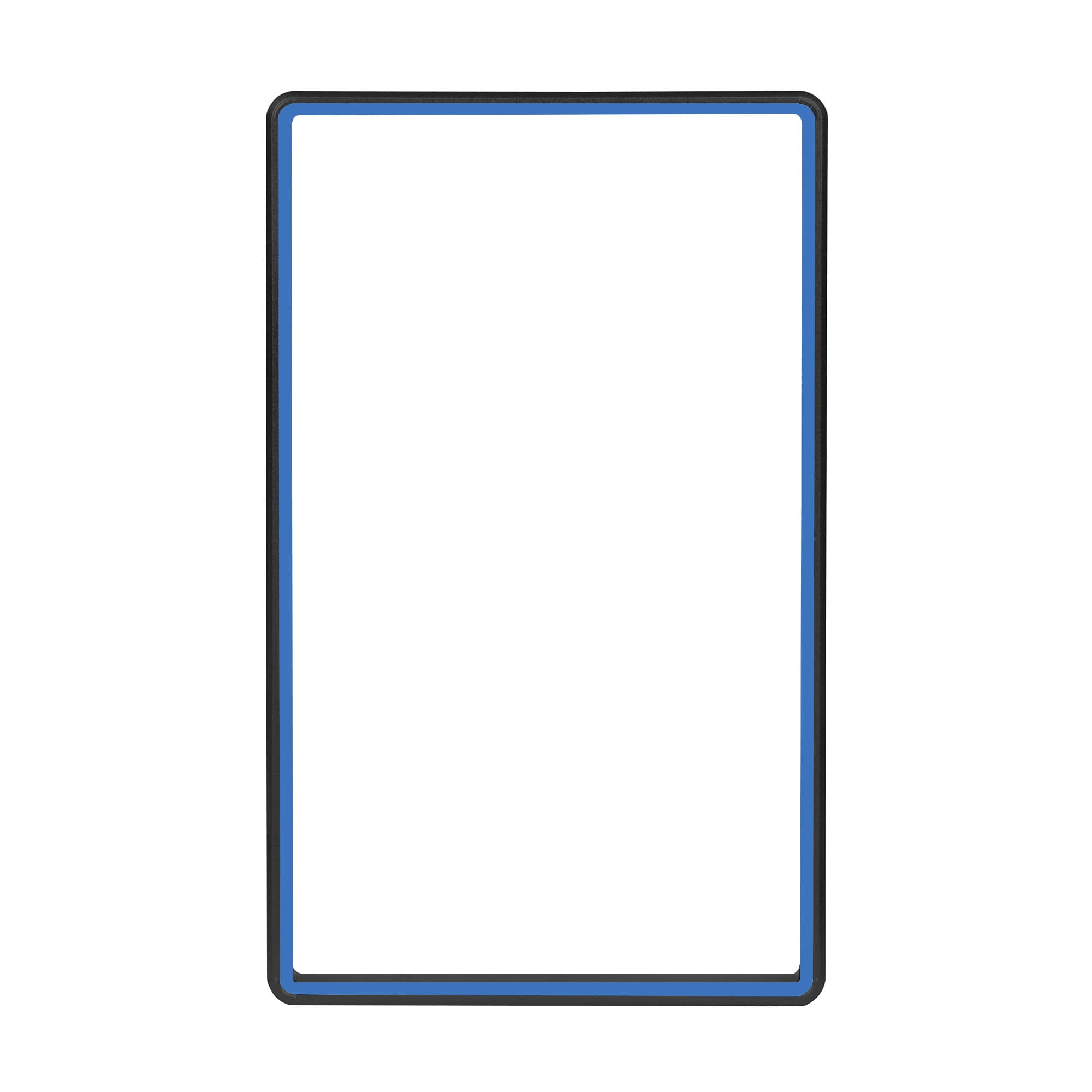 Color Glass Series Standard PSA Slabmags Case - Matte Black With Blue Glass Border