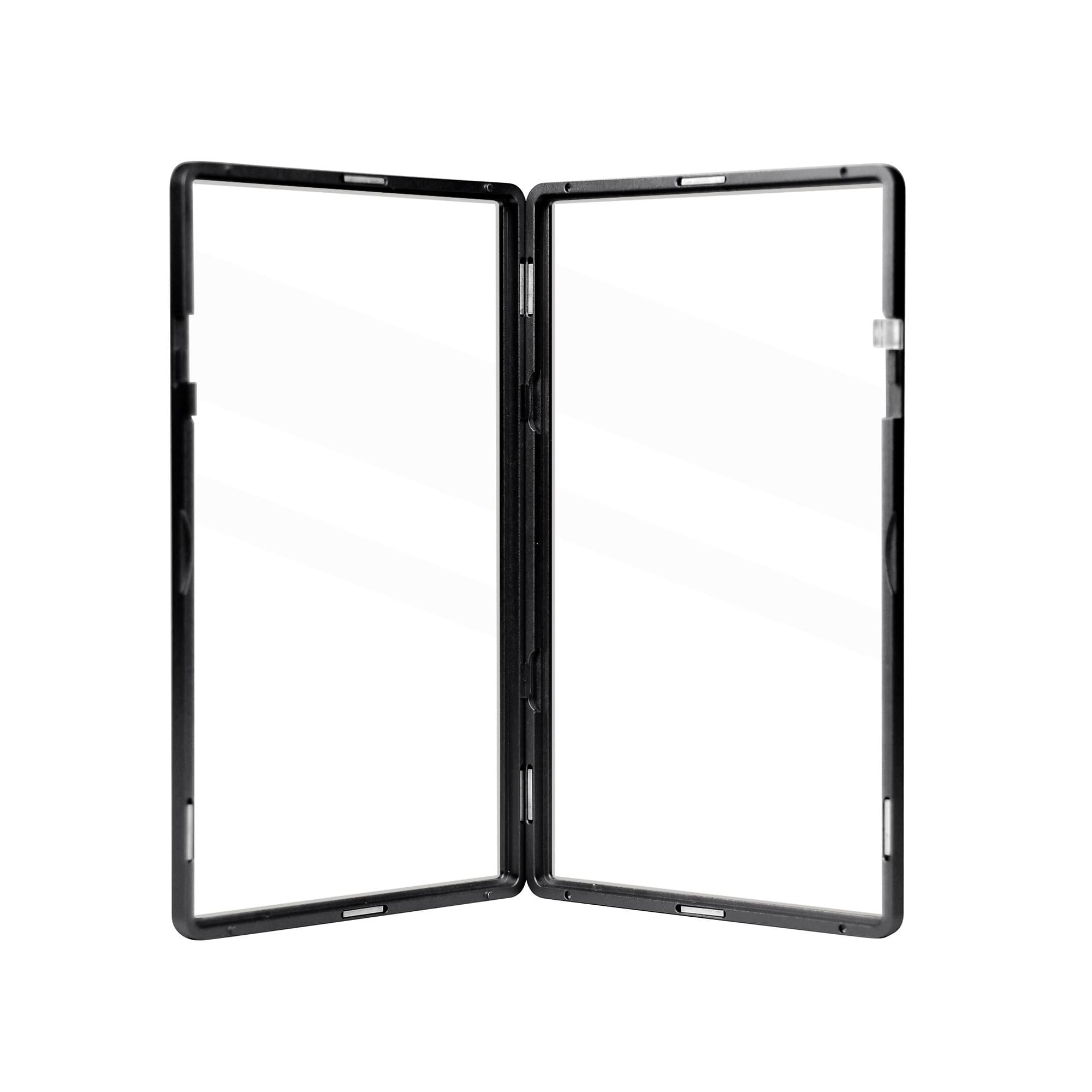 Color Glass Series Standard PSA Slabmags Case - Matte Black With White Glass Border