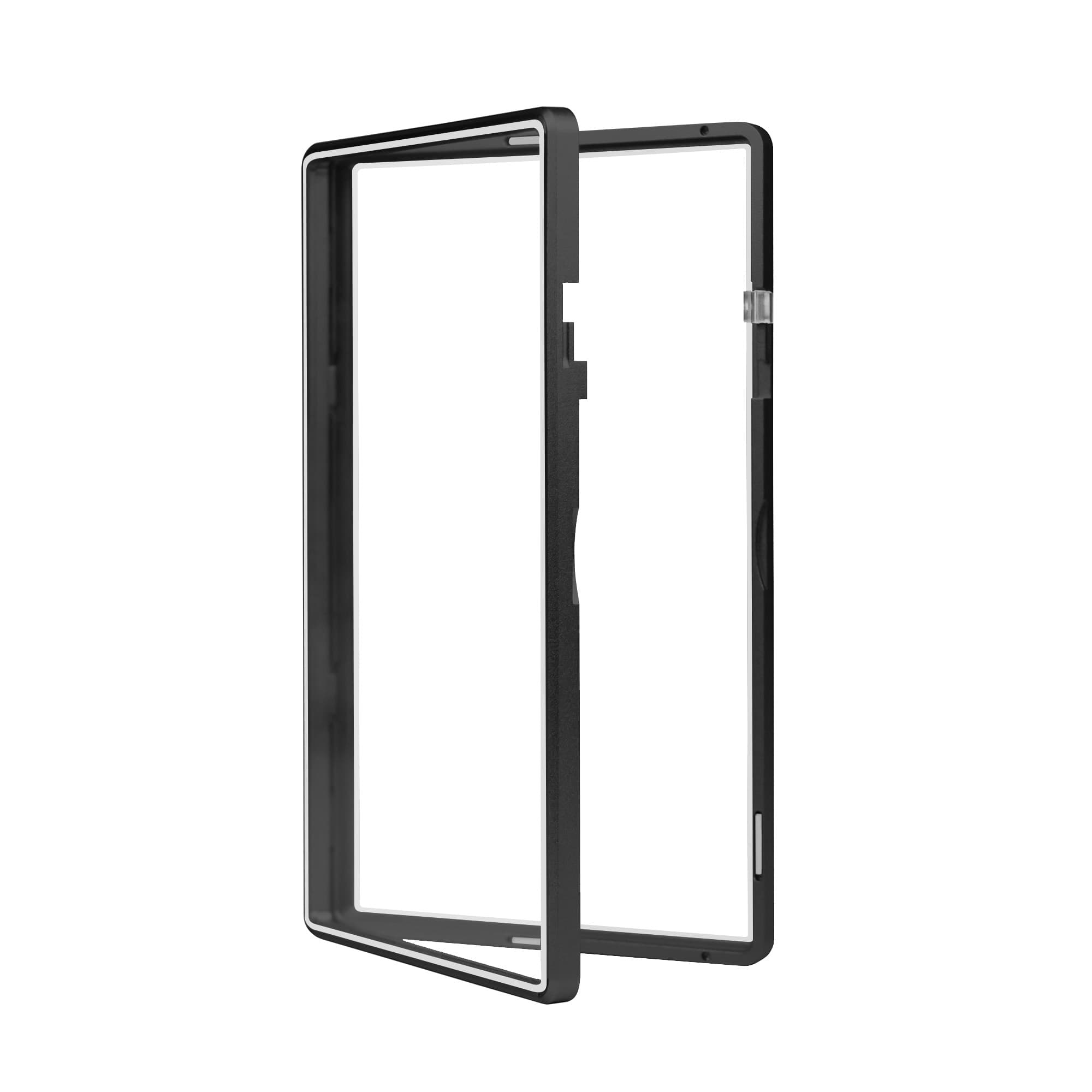 Color Glass Series Standard PSA Slabmags Case - Matte Black With White Glass Border