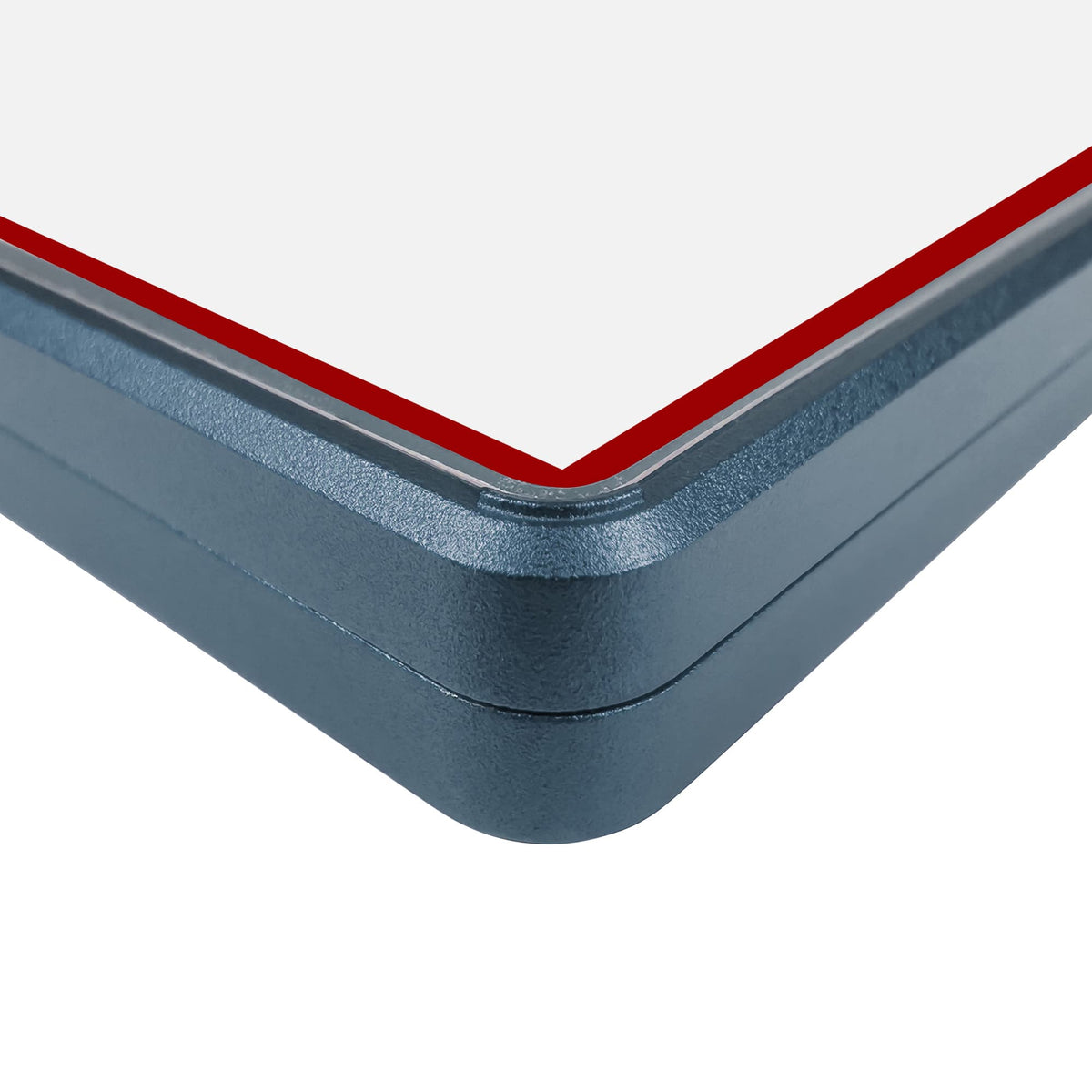 Color Glass Series Standard PSA Slabmags Case - Matte Blue With Red Glass Border