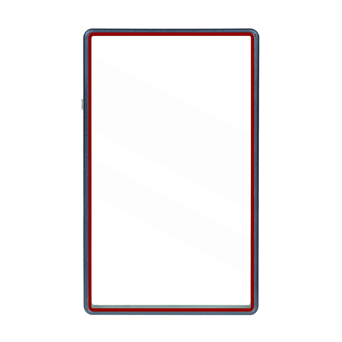 Color Glass Series Standard PSA Slabmags Case - Matte Blue With Red Glass Border