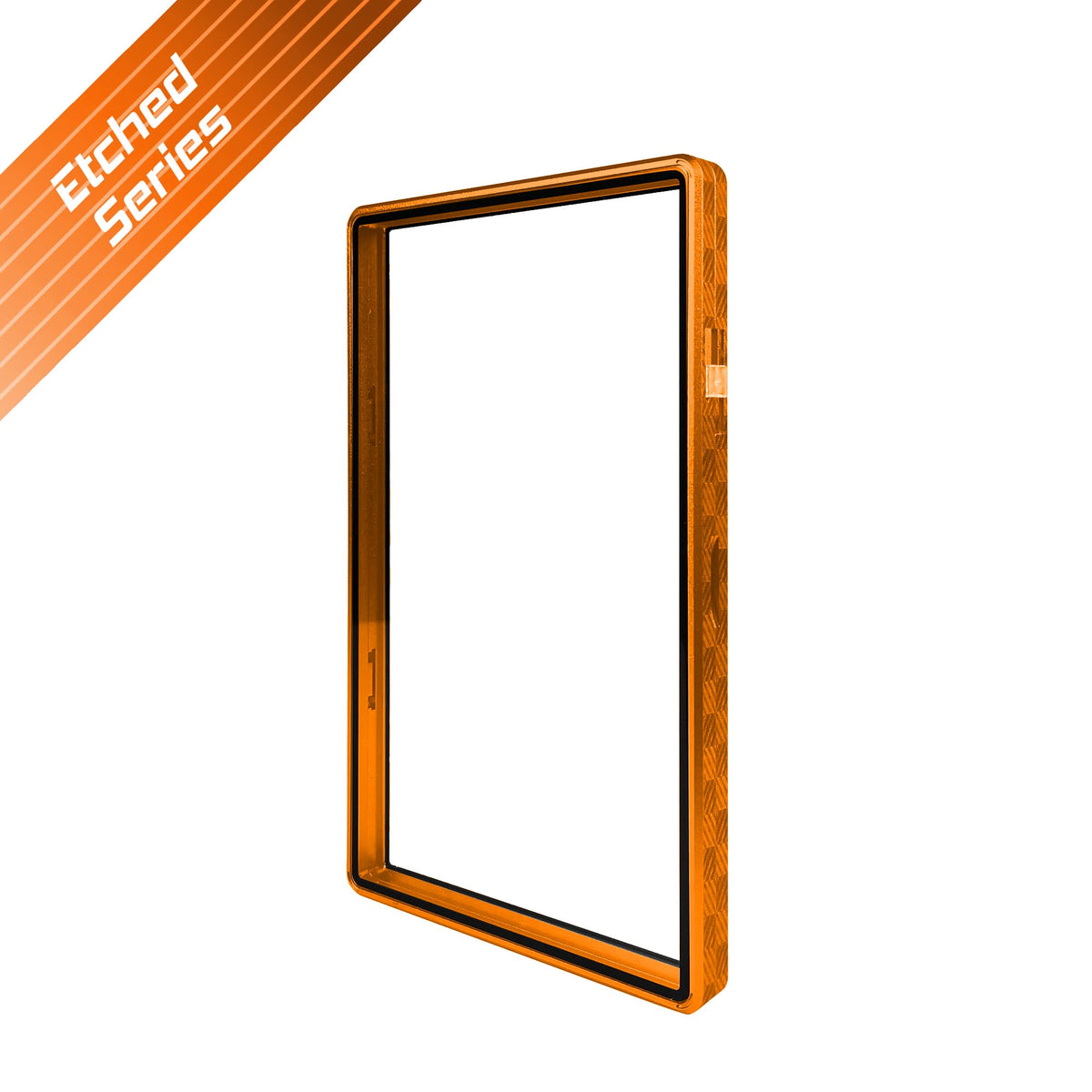 Etched Series Standard PSA Slabmags Case - Checkered Orange - Slabmags aluminum magnetic slab case