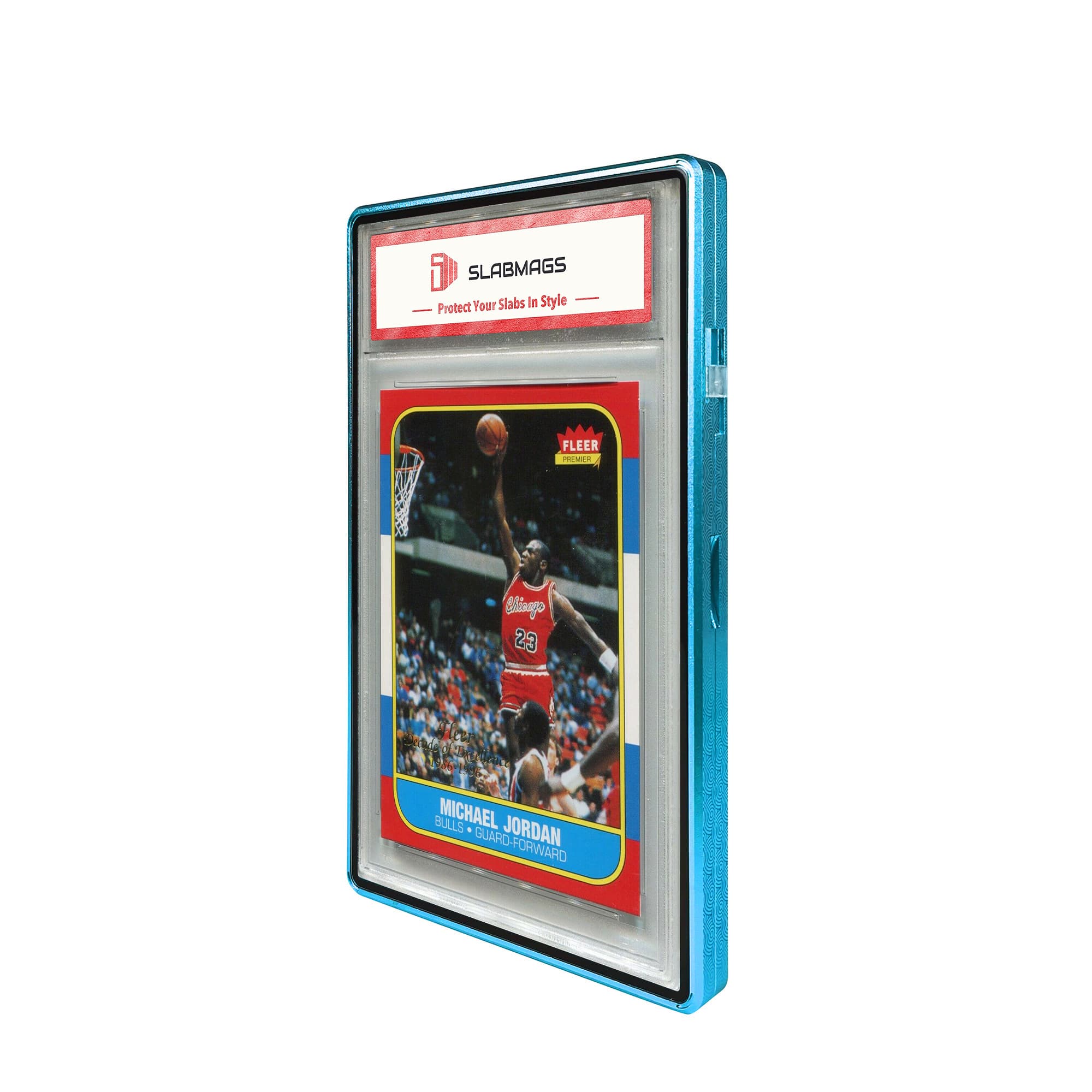 Etched Series Standard PSA Slabmags Case - Mosaic Aqua Blue