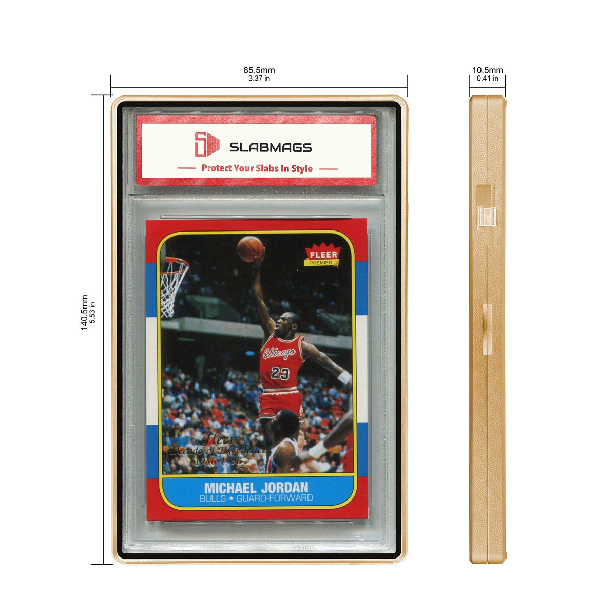 Etched Series Standard PSA Slabmags Case - Mosaic Gold