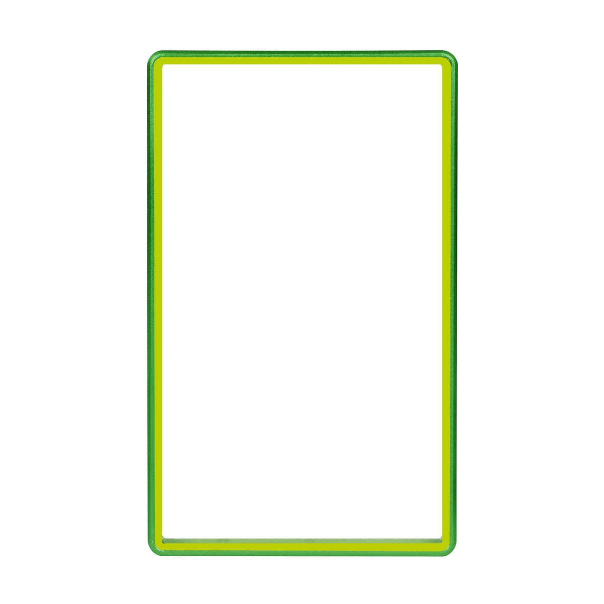 Color Glass Series Standard PSA Slabmags Case - Matte Green With Yellow Glass Border