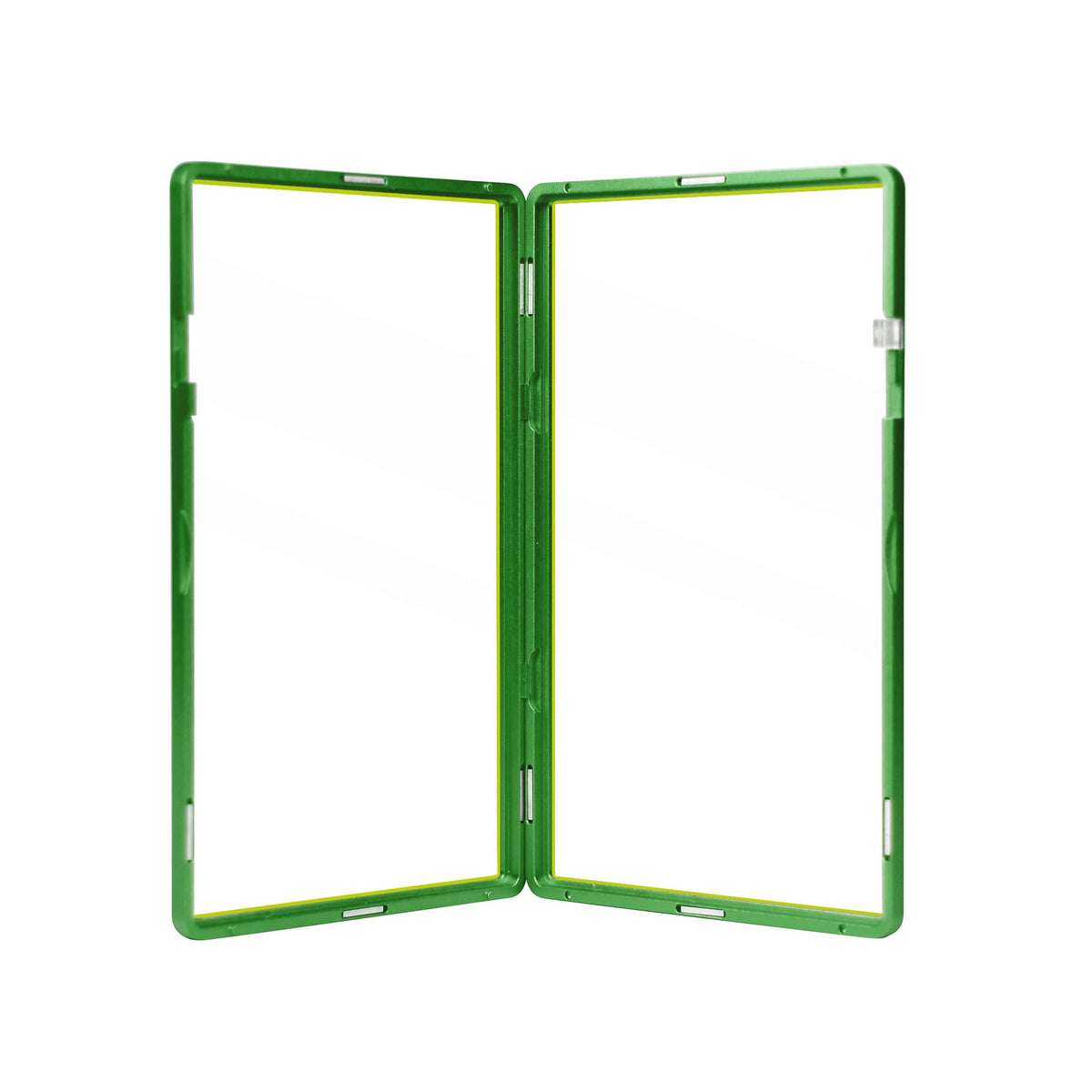 Color Glass Series Standard PSA Slabmags Case - Matte Green With Yellow Glass Border