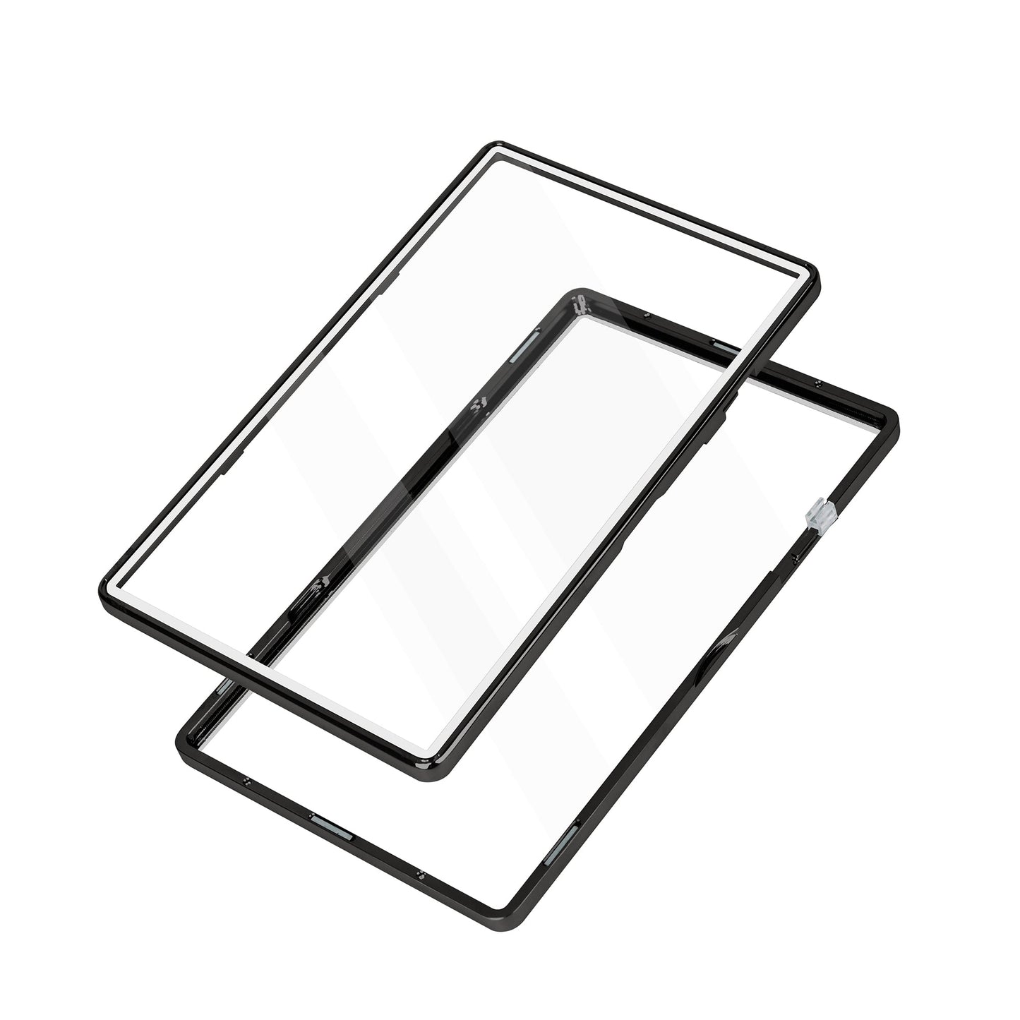 Standard PSA Slabmags Metallic Black With White Color Glass Border