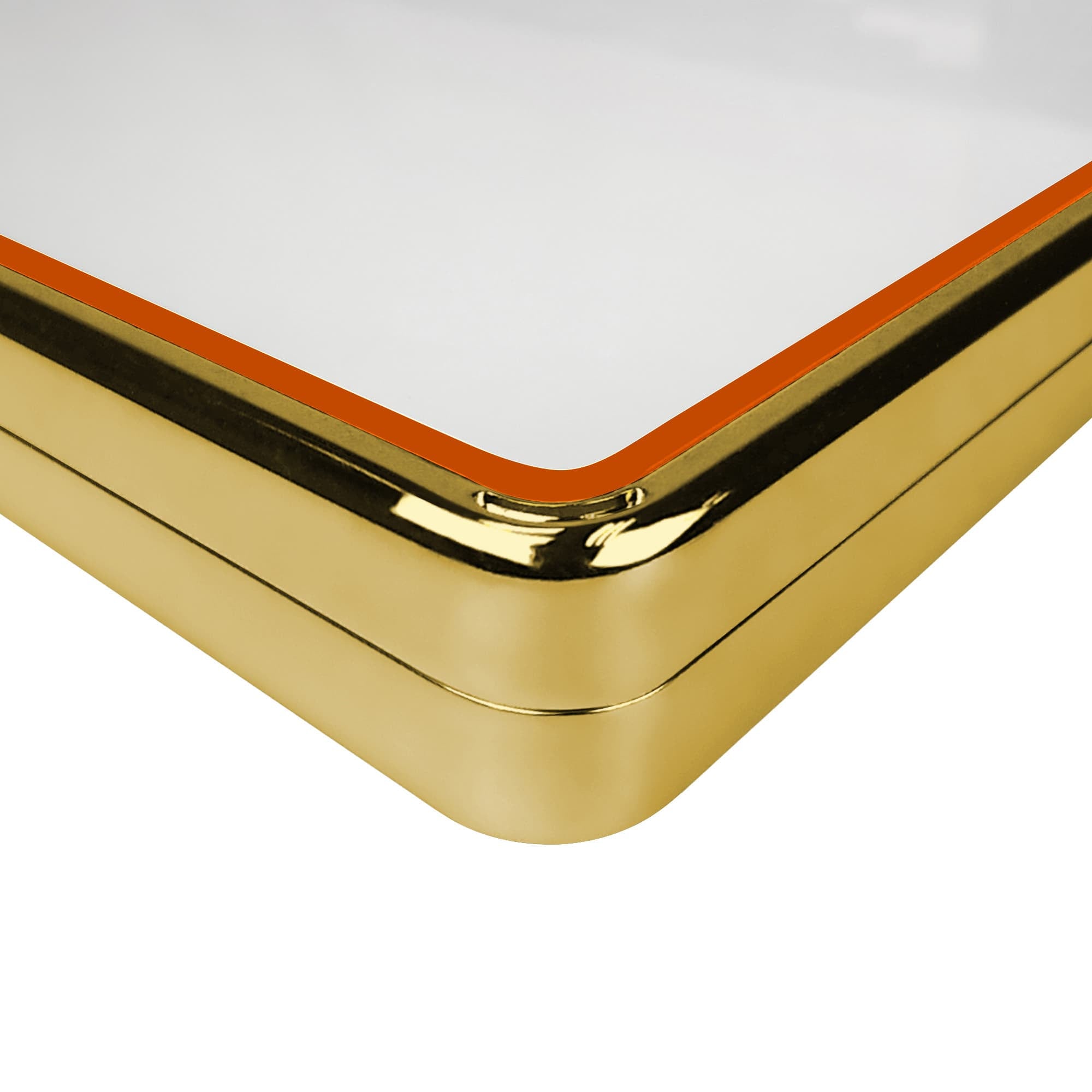 Color Glass Series Standard PSA Slabmags Case - Metallic Gold With Orange Glass Border