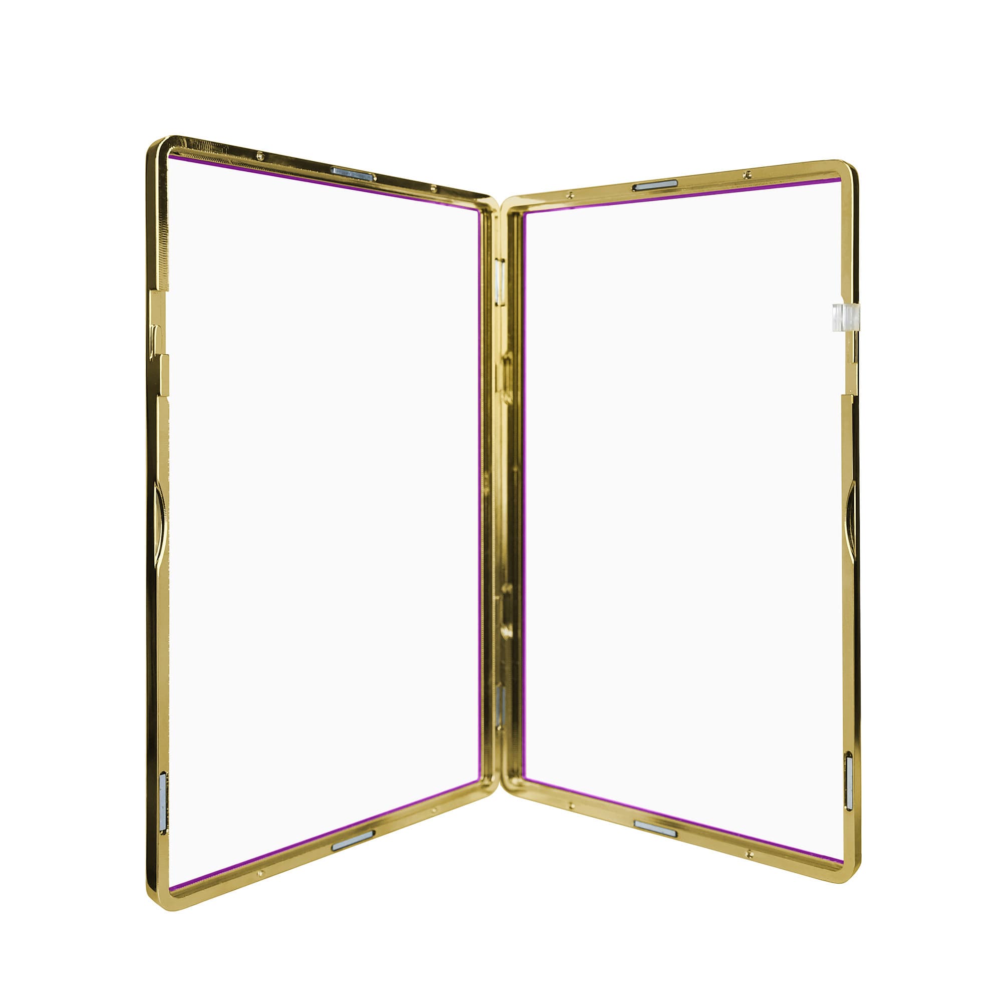 Color Glass Series Standard PSA Slabmags Case - Metallic Gold With Purple Glass Border