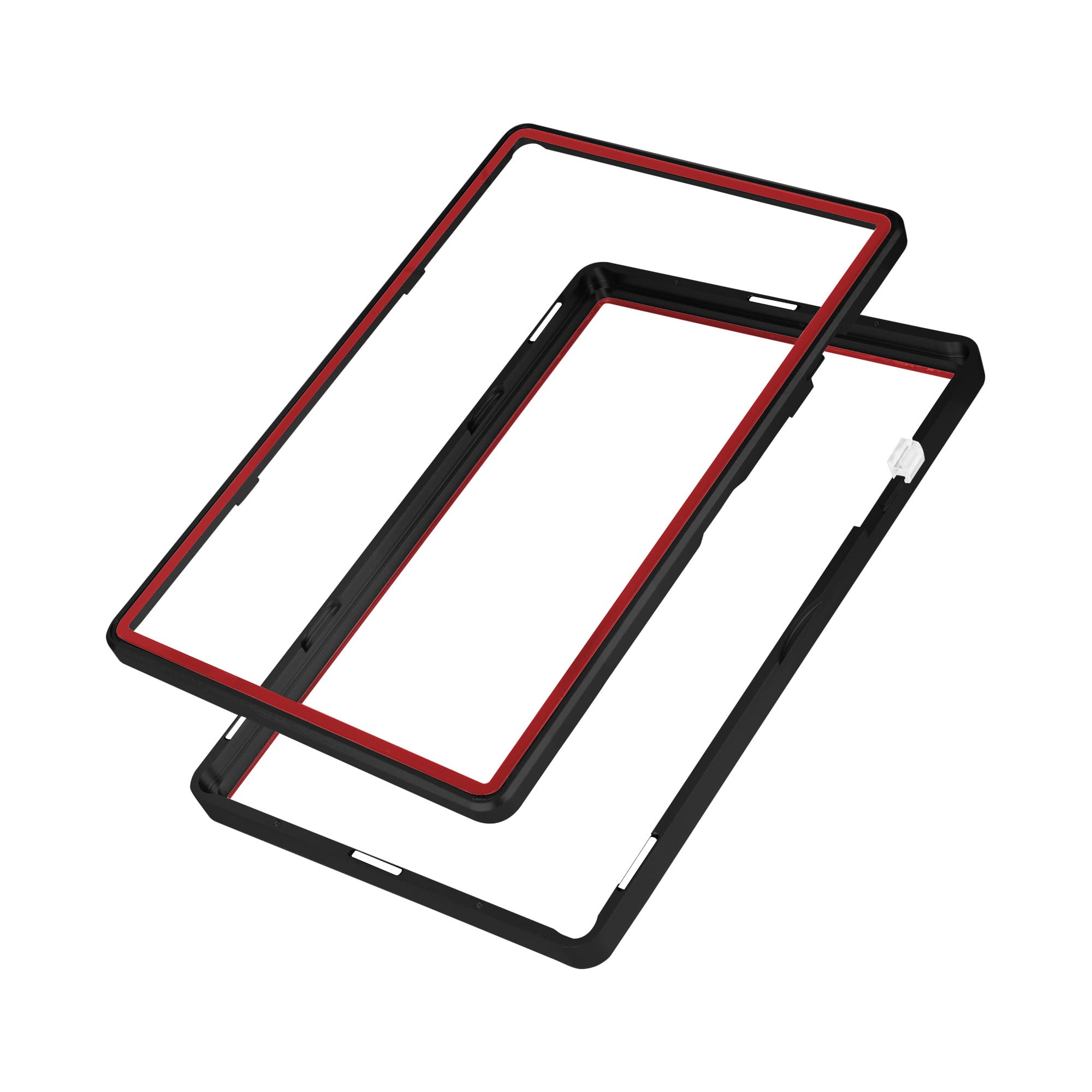Thick PSA Slabmags Case - Matte Black With Red Glass Border