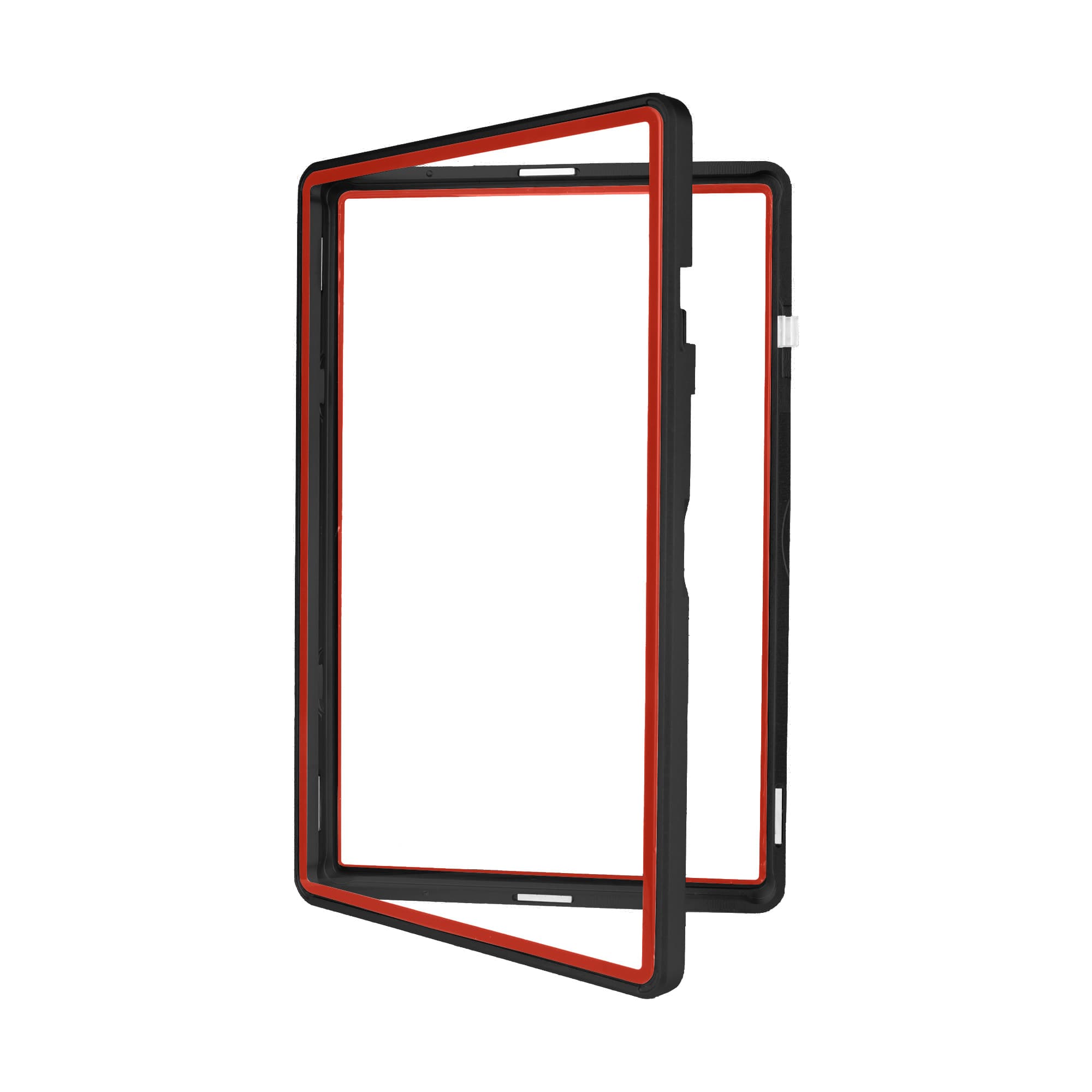Thick PSA Slabmags Case - Matte Black With Red Glass Border