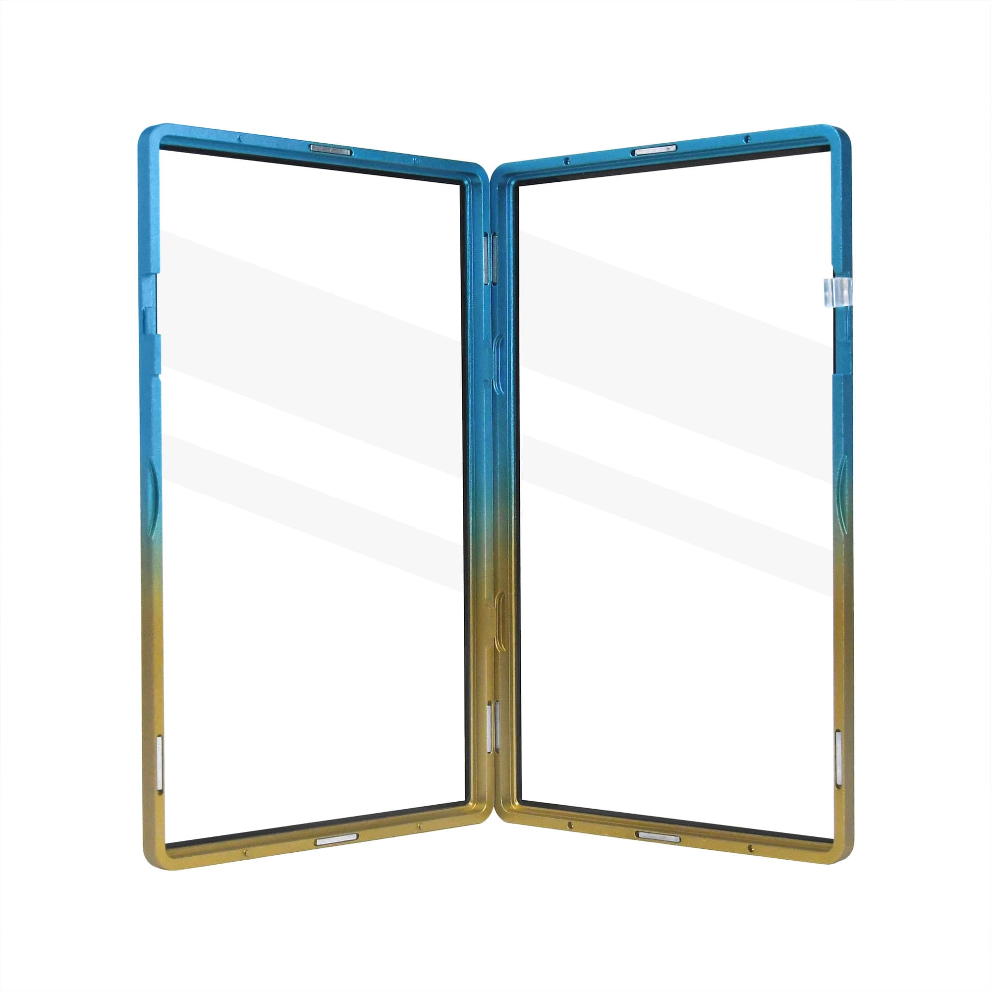 Gradient Series Standard PSA Slabmags Case - Top Aqua Blue, Bottom Yellow