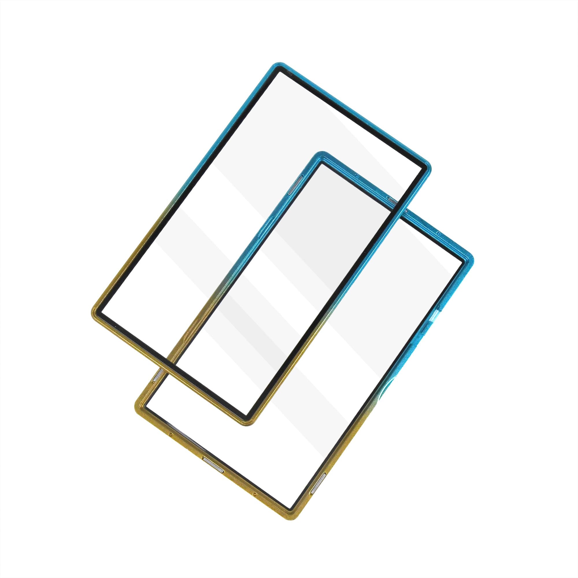 Gradient Series Standard PSA Slabmags Case - Top Aqua Blue, Bottom Yellow