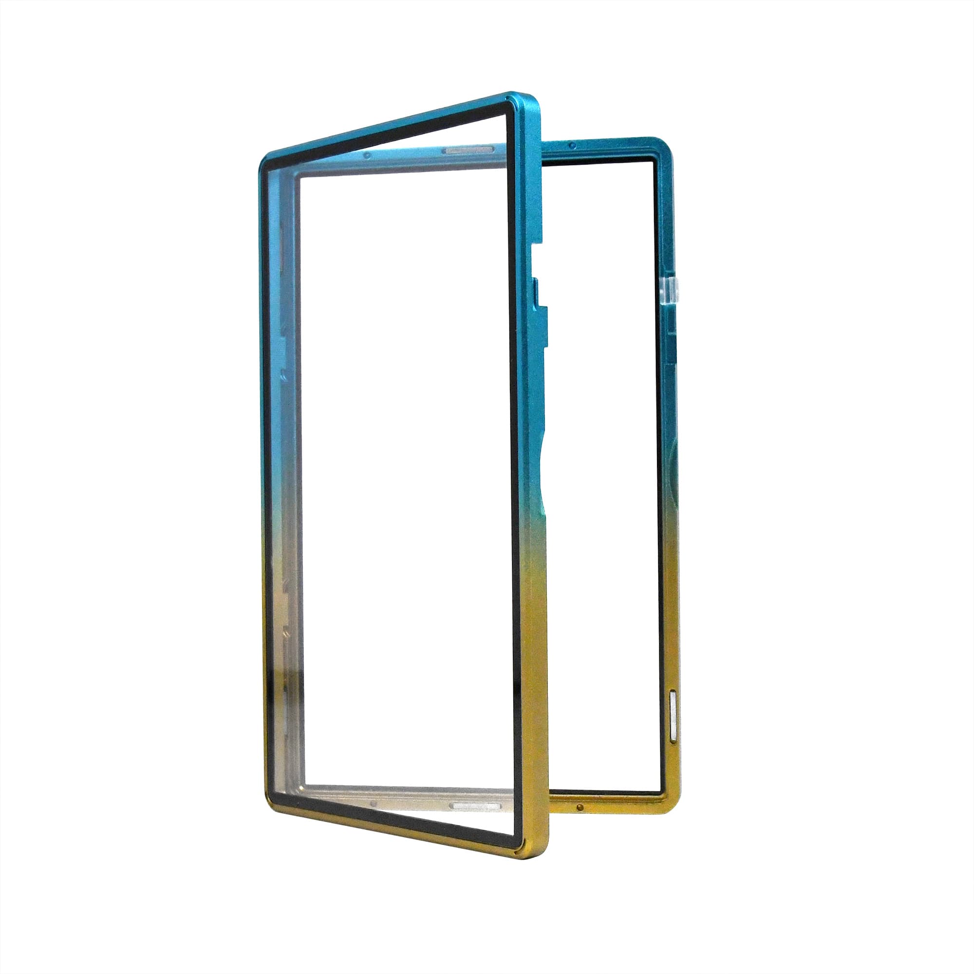 Gradient Series Standard PSA Slabmags Case - Top Aqua Blue, Bottom Yellow