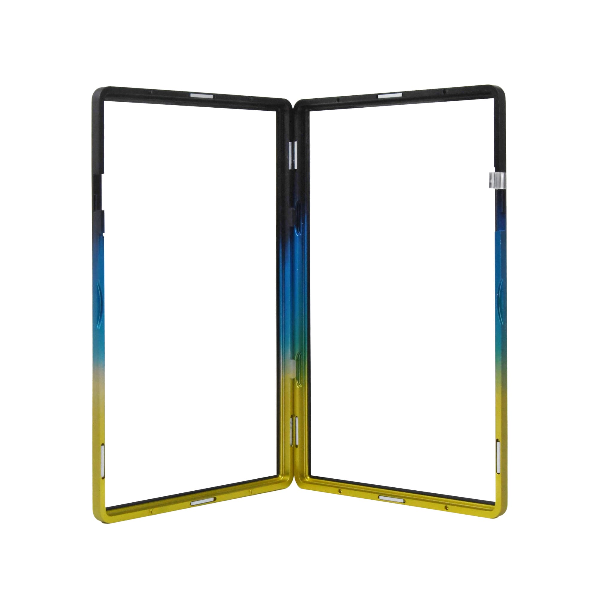 Gradient Series Standard PSA Slabmags Case - Top Black, Middle Aqua Blue,Bottom Yellow