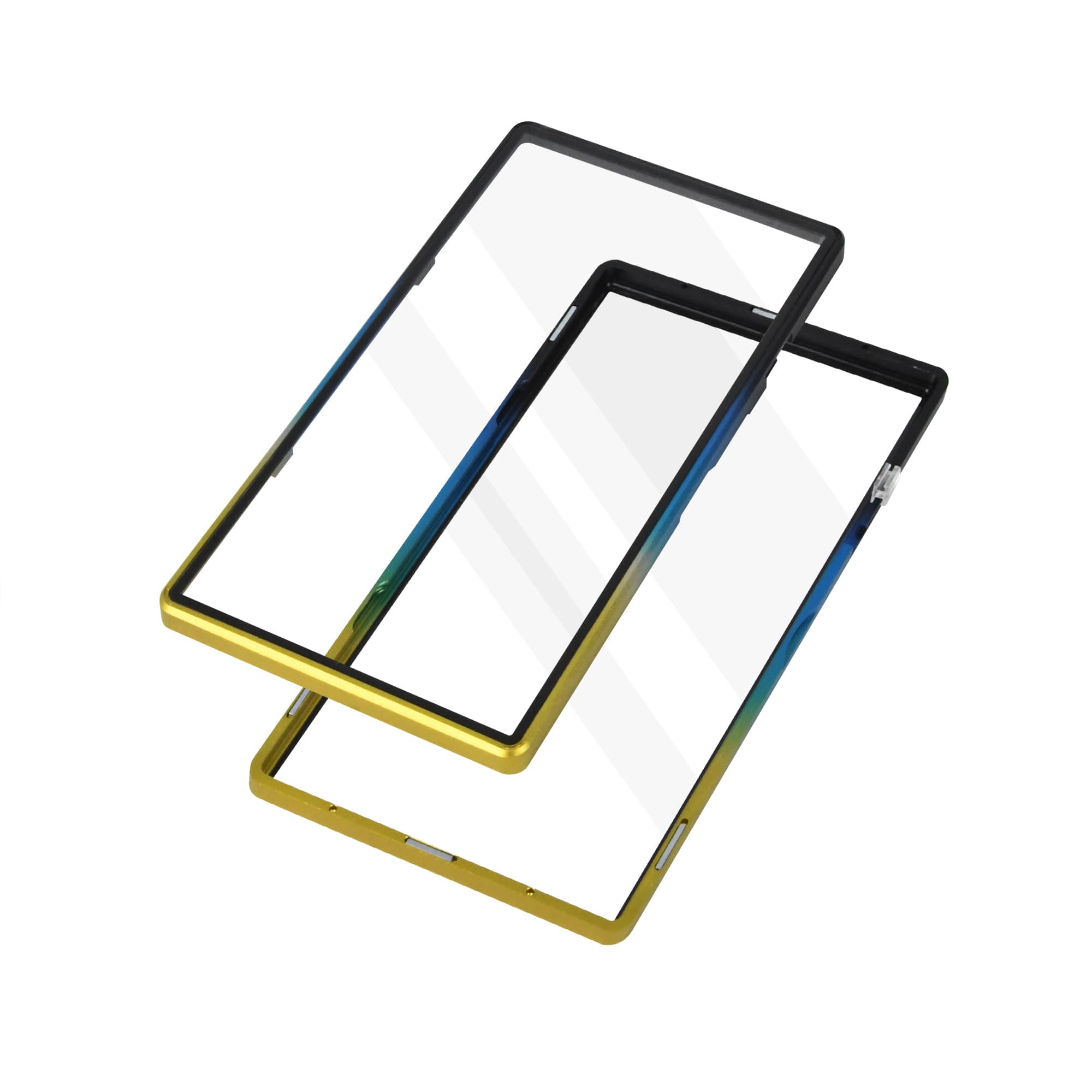 Gradient Series Standard PSA Slabmags Case - Top Black, Middle Aqua Blue,Bottom Yellow