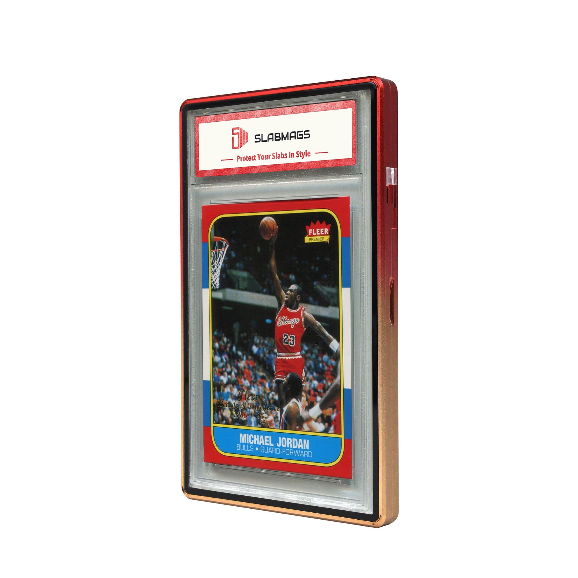 Gradient Series Standard PSA Slabmags Case - Top Red, Bottom Gold