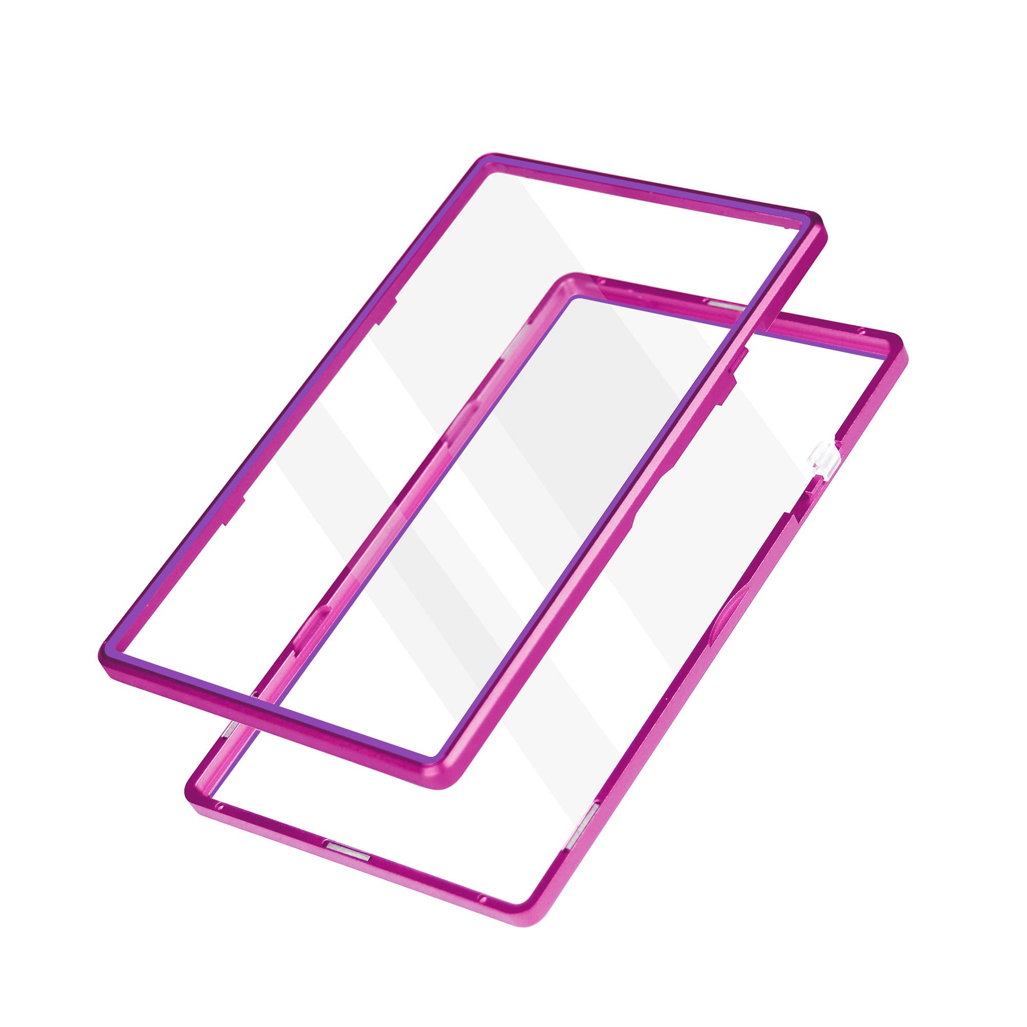 Color Glass Series Standard PSA Slabmags Case - Matte Violet With Purple Glass Border