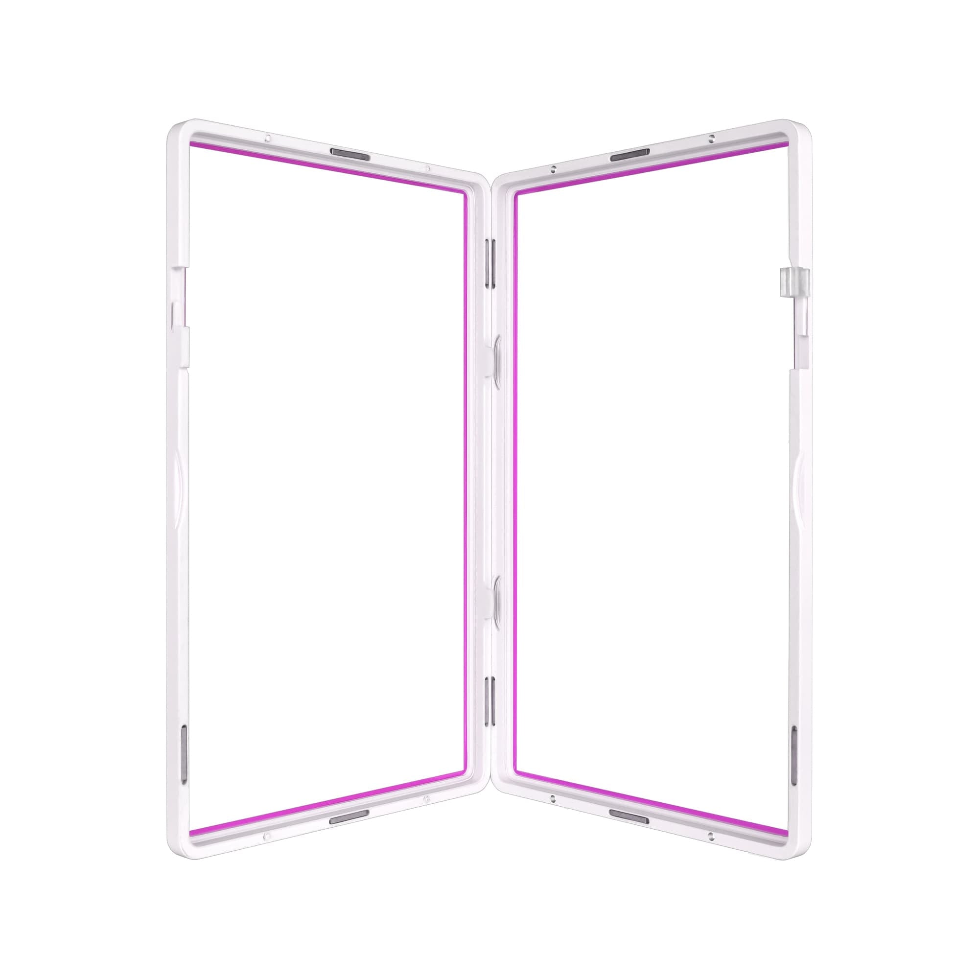 Color Glass Series Standard PSA Slabmags Case - Matte White With Pink Glass Border