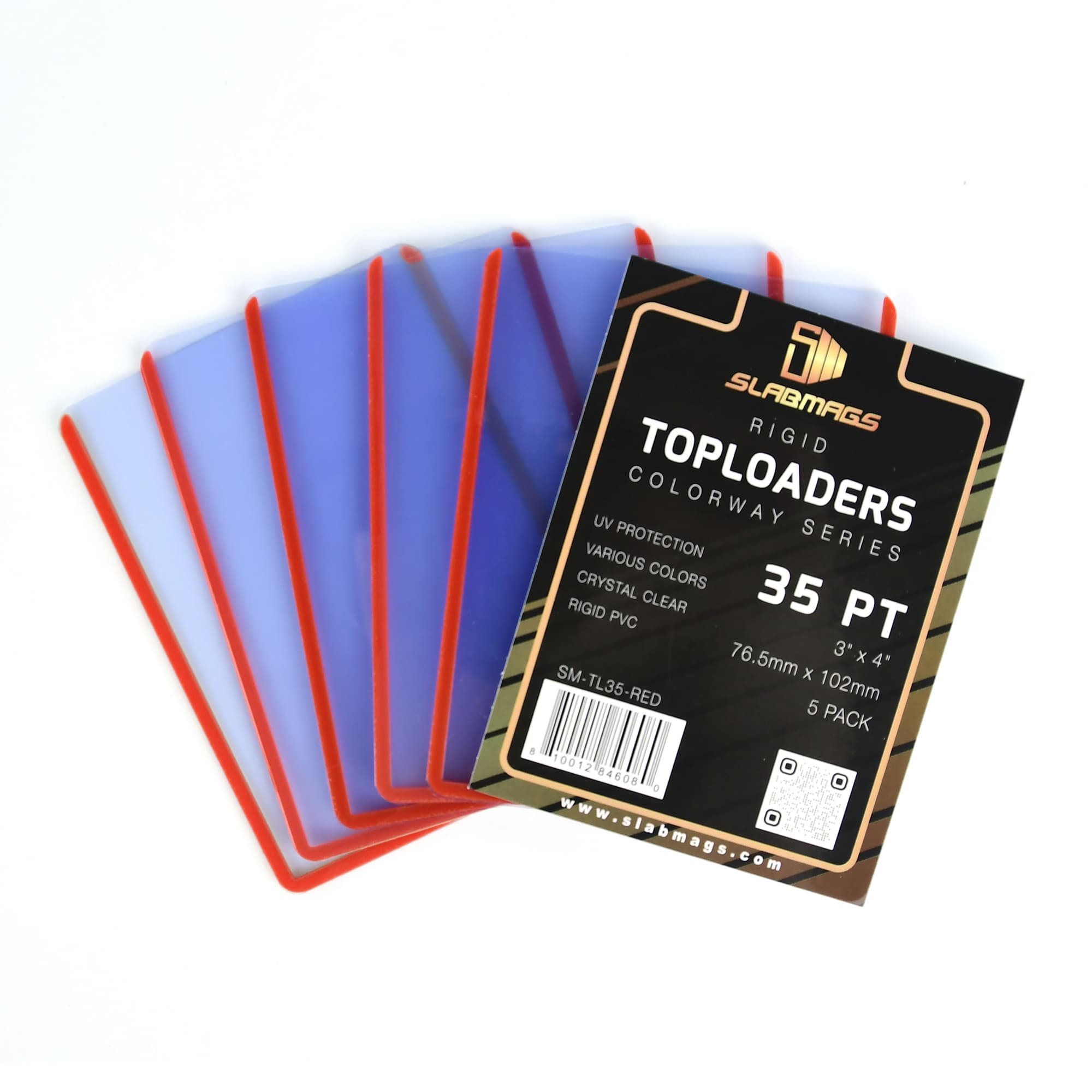 5 Pack Top Loader (Red) (35PT)