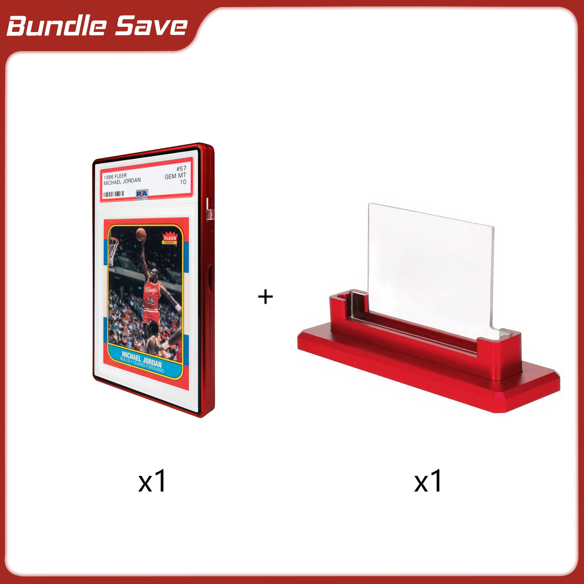 Matte Red Standard PSA Slabmags® Stand + Case